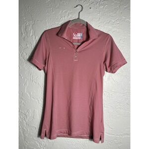 Chick-fil-A OOBE Hydrochill Polo Shirt Womens Small Red White Stripe Golf